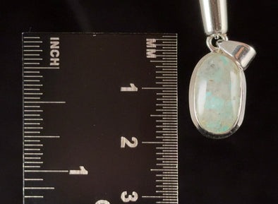 AJOITE in Quartz Crystal Pendant - Sterling Silver, Oval Cabochon - Fine Jewelry, Healing Crystals and Stones, 54521-Throwin Stones