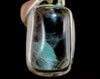 AJOITE in Quartz Crystal Pendant - Sterling Silver, Rectangle Cabochon - Fine Jewelry, Healing Crystals and Stones, 54528-Throwin Stones