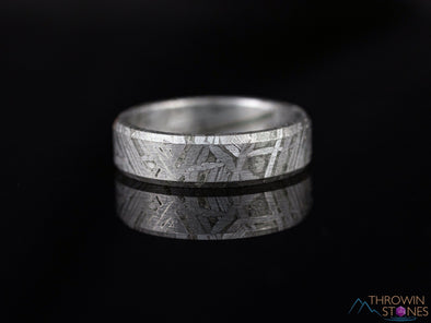 ALETAI Meteorite Ring - Sizes 5-11 - Meteorite Ring Men, Meteorite Wedding Band, Space Astronomy Gifts, E2182-Throwin Stones