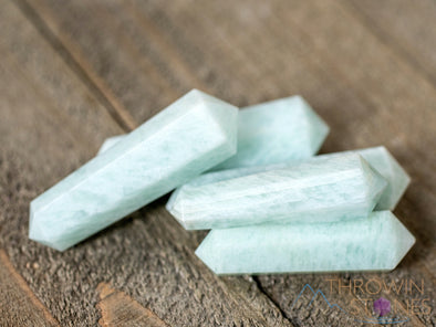 AMAZONITE Crystal Point - Mini - Jewelry Making, Healing Crystals and Stones, E1397-Throwin Stones