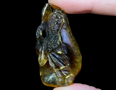 AMBER Crystal Buddha - Crystal Carving, Housewarming Gift, Home Decor, Healing Crystals and Stones, L2259-Throwin Stones