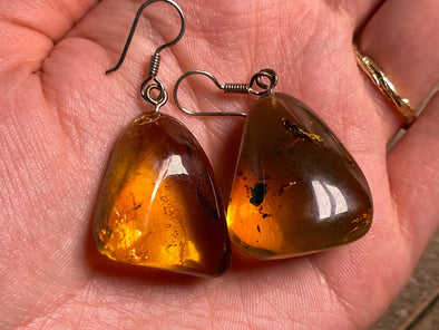 AMBER Crystal Earrings - Statement Earrings, Dangle Earrings, Handmade Jewelry, Healing Crystals and Stones, 48398-Throwin Stones