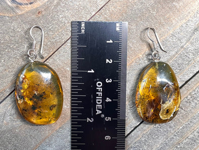 AMBER Crystal Earrings - Statement Earrings, Dangle Earrings, Handmade Jewelry, Healing Crystals and Stones, 48407-Throwin Stones