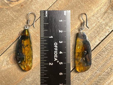 AMBER Crystal Earrings - Statement Earrings, Dangle Earrings, Handmade Jewelry, Healing Crystals and Stones, 48419-Throwin Stones
