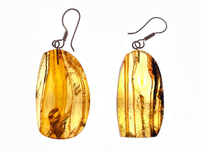 AMBER Crystal Earrings - Statement Earrings, Dangle Earrings, Handmade Jewelry, Healing Crystals and Stones, 48424-Throwin Stones