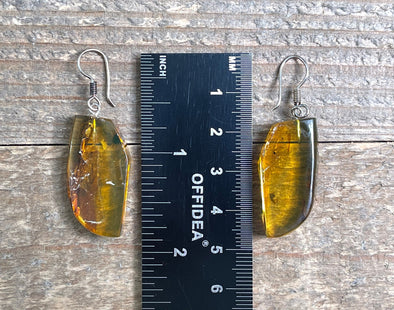 AMBER Crystal Earrings - Statement Earrings, Dangle Earrings, Handmade Jewelry, Healing Crystals and Stones, 50335-Throwin Stones