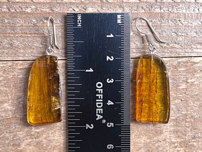AMBER Crystal Earrings - Statement Earrings, Dangle Earrings, Handmade Jewelry, Healing Crystals and Stones, 50339-Throwin Stones