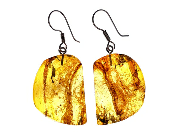 AMBER Crystal Earrings - Statement Earrings, Dangle Earrings, Handmade Jewelry, Healing Crystals and Stones, 50340-Throwin Stones