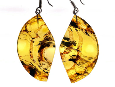 AMBER Crystal Earrings - Statement Earrings, Dangle Earrings, Handmade Jewelry, Healing Crystals and Stones, 50343-Throwin Stones