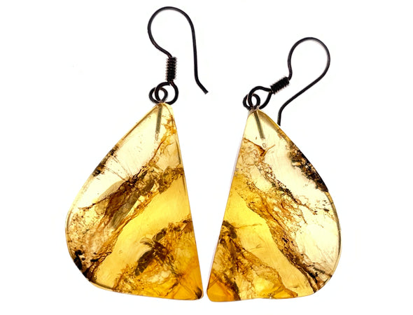 AMBER Crystal Earrings - Statement Earrings, Dangle Earrings, Handmade Jewelry, Healing Crystals and Stones, 50347-Throwin Stones