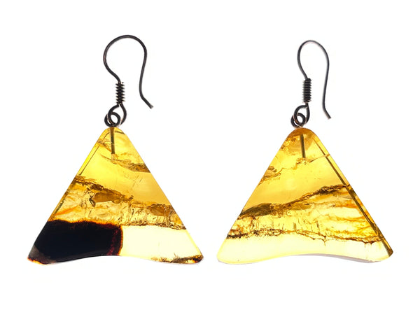 AMBER Crystal Earrings - Statement Earrings, Dangle Earrings, Handmade Jewelry, Healing Crystals and Stones, 50348-Throwin Stones
