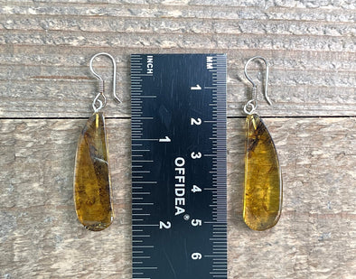 AMBER Crystal Earrings - Statement Earrings, Dangle Earrings, Handmade Jewelry, Healing Crystals and Stones, 50352-Throwin Stones
