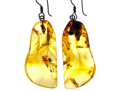 AMBER Crystal Earrings - Statement Earrings, Dangle Earrings, Handmade Jewelry, Healing Crystals and Stones, 50358-Throwin Stones
