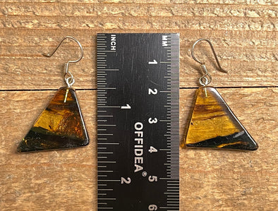 AMBER Crystal Earrings - Statement Earrings, Dangle Earrings, Handmade Jewelry, Healing Crystals and Stones, 50362-Throwin Stones