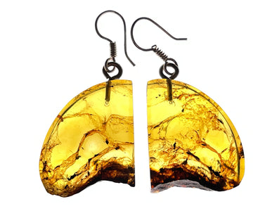 AMBER Crystal Earrings - Statement Earrings, Dangle Earrings, Handmade Jewelry, Healing Crystals and Stones, 50367-Throwin Stones