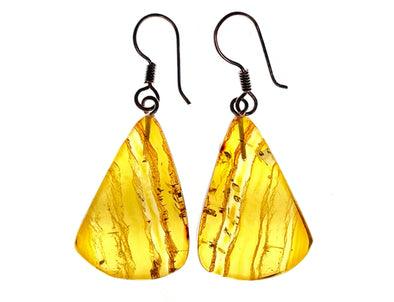 AMBER Crystal Earrings - Statement Earrings, Dangle Earrings, Handmade Jewelry, Healing Crystals and Stones, 50371-Throwin Stones