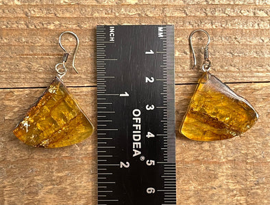 AMBER Crystal Earrings - Statement Earrings, Dangle Earrings, Handmade Jewelry, Healing Crystals and Stones, 50376-Throwin Stones