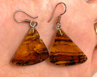 AMBER Crystal Earrings - Statement Earrings, Dangle Earrings, Handmade Jewelry, Healing Crystals and Stones, 50388-Throwin Stones