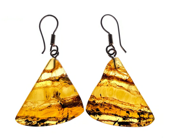 AMBER Crystal Earrings - Statement Earrings, Dangle Earrings, Handmade Jewelry, Healing Crystals and Stones, 50388-Throwin Stones
