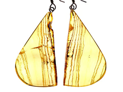 AMBER Crystal Earrings - Statement Earrings, Dangle Earrings, Handmade Jewelry, Healing Crystals and Stones, 50394-Throwin Stones