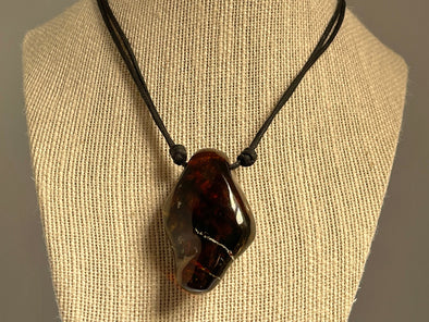 AMBER Crystal Necklace - Pendant Necklace, Handmade Jewelry, Healing Crystals and Stones, 48415-Throwin Stones