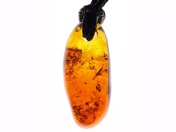 AMBER Crystal Necklace - Pendant Necklace, Handmade Jewelry, Healing Crystals and Stones, 48534-Throwin Stones