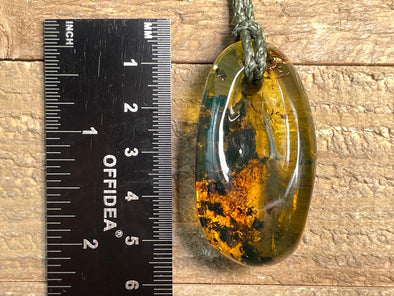 AMBER Crystal Necklace - Pendant Necklace, Handmade Jewelry, Healing Crystals and Stones, 48535-Throwin Stones