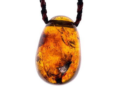 AMBER Crystal Necklace - Pendant Necklace, Handmade Jewelry, Healing Crystals and Stones, 48537-Throwin Stones