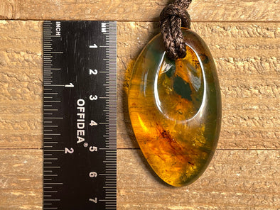 AMBER Crystal Necklace - Pendant Necklace, Handmade Jewelry, Healing Crystals and Stones, 48542-Throwin Stones