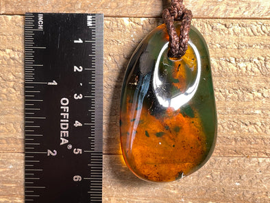 AMBER Crystal Necklace - Pendant Necklace, Handmade Jewelry, Healing Crystals and Stones, 48543-Throwin Stones