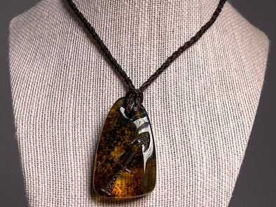 AMBER Crystal Necklace - Pendant Necklace, Handmade Jewelry, Healing Crystals and Stones, 48546-Throwin Stones