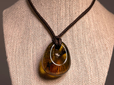 AMBER Crystal Necklace - Pendant Necklace, Handmade Jewelry, Healing Crystals and Stones, 48549-Throwin Stones