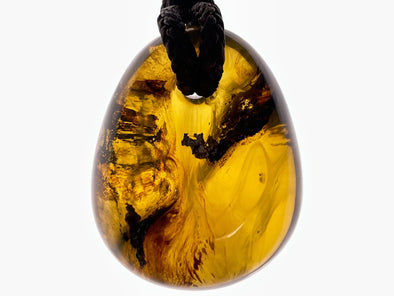 AMBER Crystal Necklace - Pendant Necklace, Handmade Jewelry, Healing Crystals and Stones, 48549-Throwin Stones