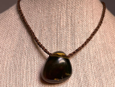 AMBER Crystal Necklace - Pendant Necklace, Handmade Jewelry, Healing Crystals and Stones, 48553-Throwin Stones