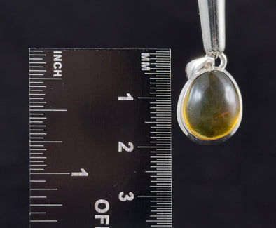 AMBER Crystal Pendant - Sterling Silver - Pendant Necklace, Fine Jewelry, Healing Crystals and Stones 53441-Throwin Stones