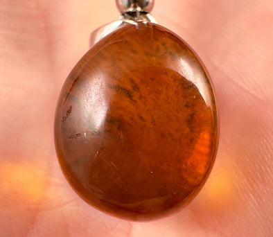 AMBER Crystal Pendant - Sterling Silver - Pendant Necklace, Fine Jewelry, Healing Crystals and Stones, 53448-Throwin Stones