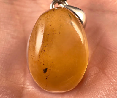 AMBER Crystal Pendant - Sterling Silver - Pendant Necklace, Fine Jewelry, Healing Crystals and Stones, 53452-Throwin Stones