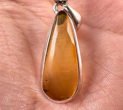 AMBER Pendant - AAA, Sterling Silver - Crystal Pendant, Fine Jewelry, Healing Crystals and Stones, 53420-Throwin Stones