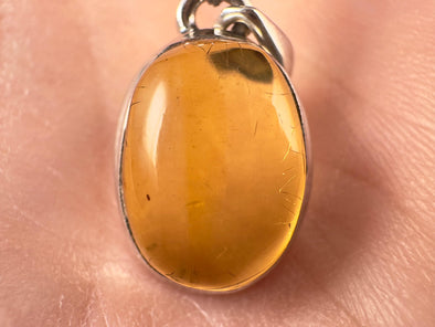AMBER Pendant - AAA, Sterling Silver - Crystal Pendant, Fine Jewelry, Healing Crystals and Stones, 53421-Throwin Stones