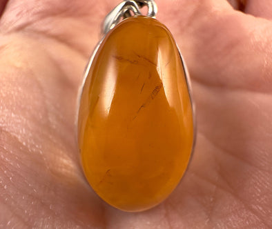 AMBER Pendant - AAA, Sterling Silver - Crystal Pendant, Fine Jewelry, Healing Crystals and Stones, 53429-Throwin Stones