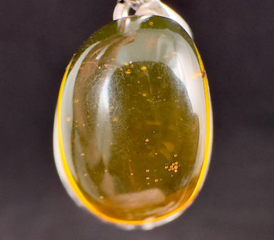 AMBER Pendant - AAA, Sterling Silver - Crystal Pendant, Fine Jewelry, Healing Crystals and Stones, 53431-Throwin Stones