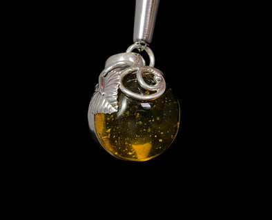 AMBER Pendant - Sterling Silver - Crystal Pendant, Fine Jewelry, Healing Crystals and Stones, L2273-Throwin Stones