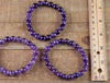 AMETHYST Crystal Bracelet - Round Beads - Beaded Bracelet, Birthstone Bracelet, Handmade Jewelry, Healing Crystal Bracelet, E0608-Throwin Stones