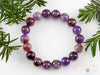 AMETHYST Crystal Bracelet - Round Beads - Beaded Bracelet, Birthstone Bracelet, Handmade Jewelry, Healing Crystal Bracelet, E1559-Throwin Stones