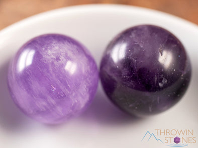 AMETHYST Crystal Sphere - Crystal Ball, Birthstone, Housewarming Gift, Home Decor, E0576-Throwin Stones