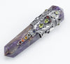 AMETHYST Crystal Wand, Rainbow CHAKRA Crystals - Crystal Wand, Metaphysical, Reiki, E0923-Throwin Stones