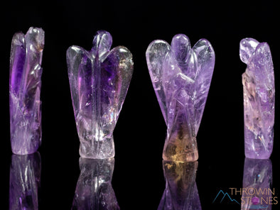 AMETRINE Crystal Angel - Crystal Carving, Angel Figurines, Home Decor, Healing Crystals and Stones, E1191-Throwin Stones