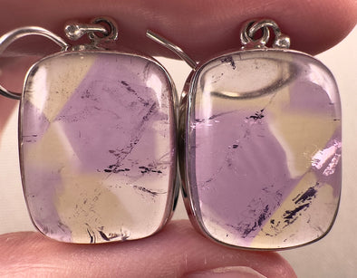 AMETRINE Crystal Earrings - Silver - Dangle Earrings, Birthstone Earrings, Handmade Jewelry, Crystal Drop Earrings, 53713-Throwin Stones