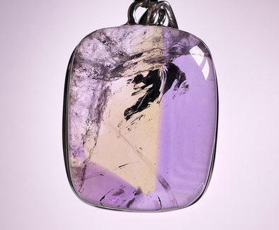 AMETRINE Crystal Pendant - Authentic Polished Ametrine Sterling Silver Gemstone Pendant from Bolivia, 54098-Throwin Stones