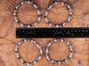 ANGELITE, Clear QUARTZ, & LABRADORITE Crystal Bracelet - Round Beads - Beaded Bracelet, Handmade Jewelry, Healing Crystal Bracelet, E1989-Throwin Stones